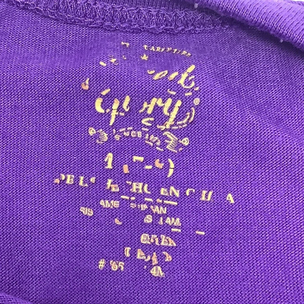 Girls Purple‎ Long Sleeve Love Peace Dream Graphic Casual Shirt Size M 7-8